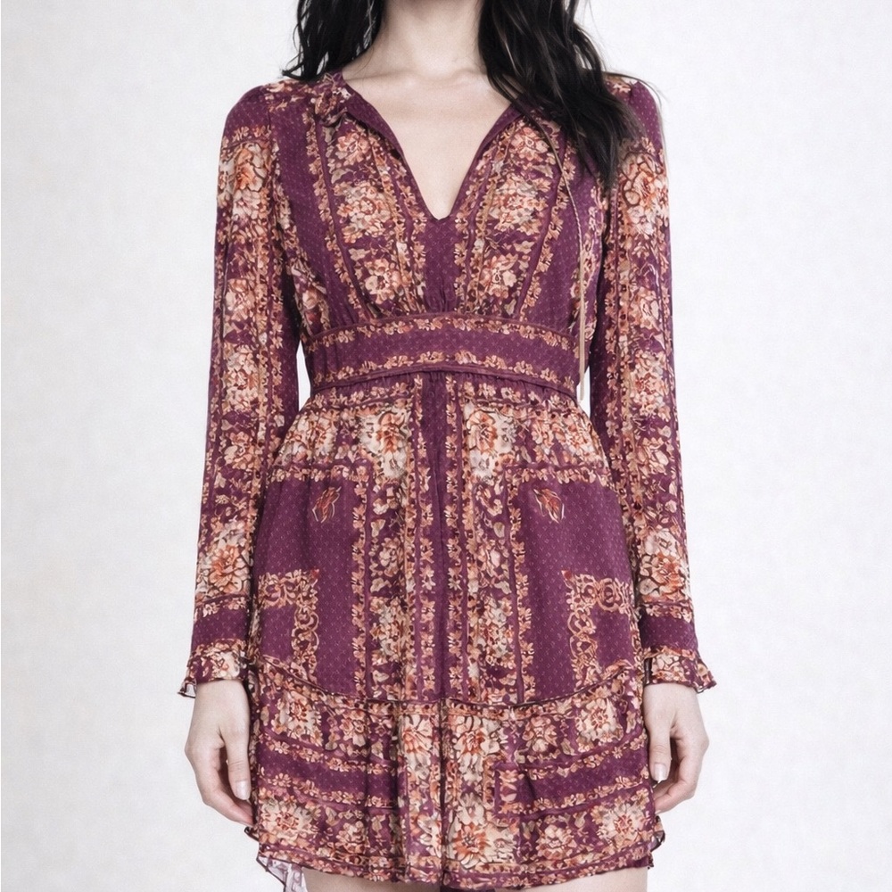 Free People Bridgette Berry Mini Dress XS